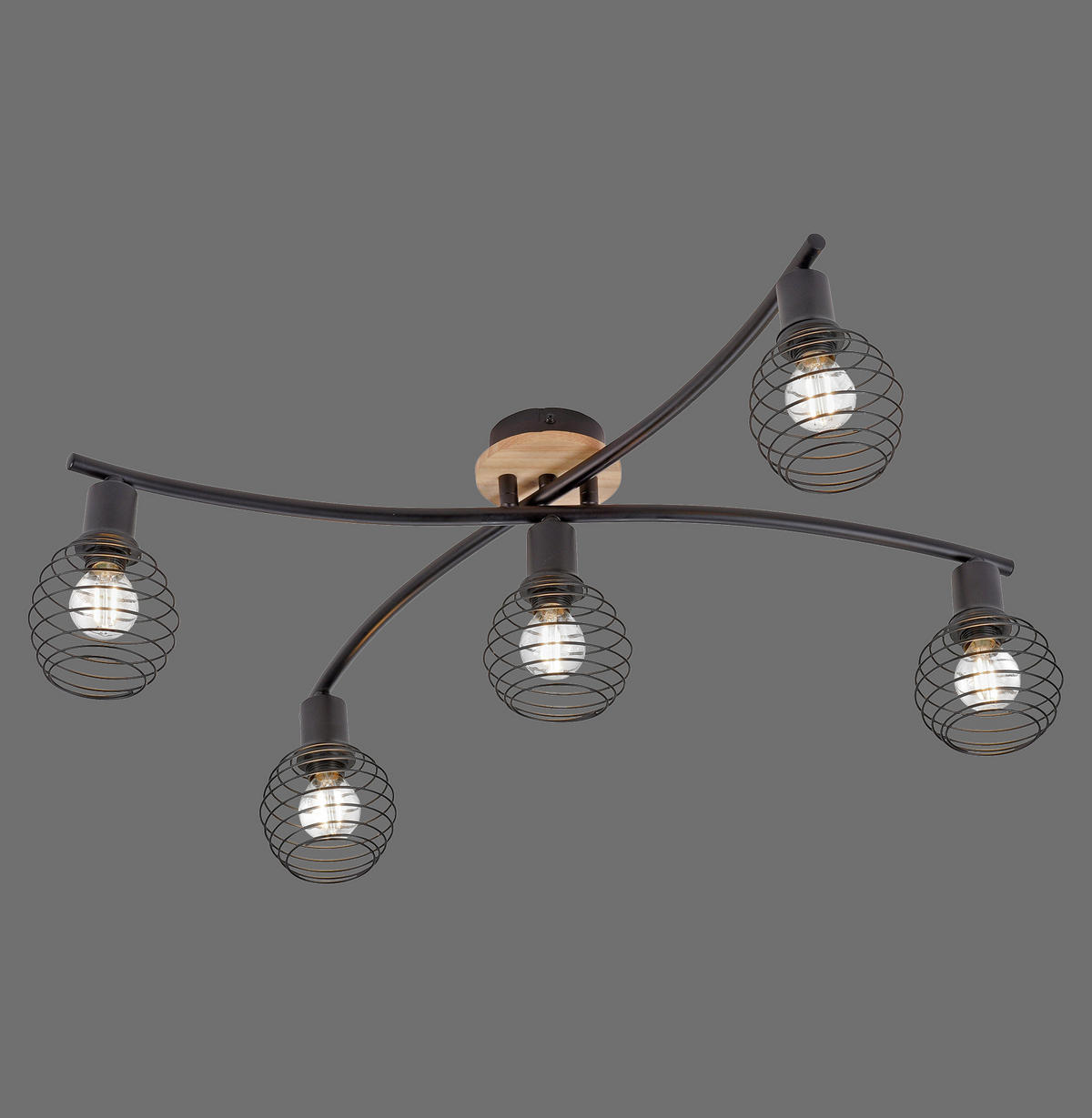 DECKENSTRAHLER Eugen 70,1/66,5/20,1 cm   - Natur, Holz/Kunststoff (70,1/66,5/20,1cm)