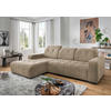 ECKSOFA Vicari Hellbraun Chenille  - Hellbraun/Schwarz, MODERN, Textil/Metall (292/185cm) - Livetastic