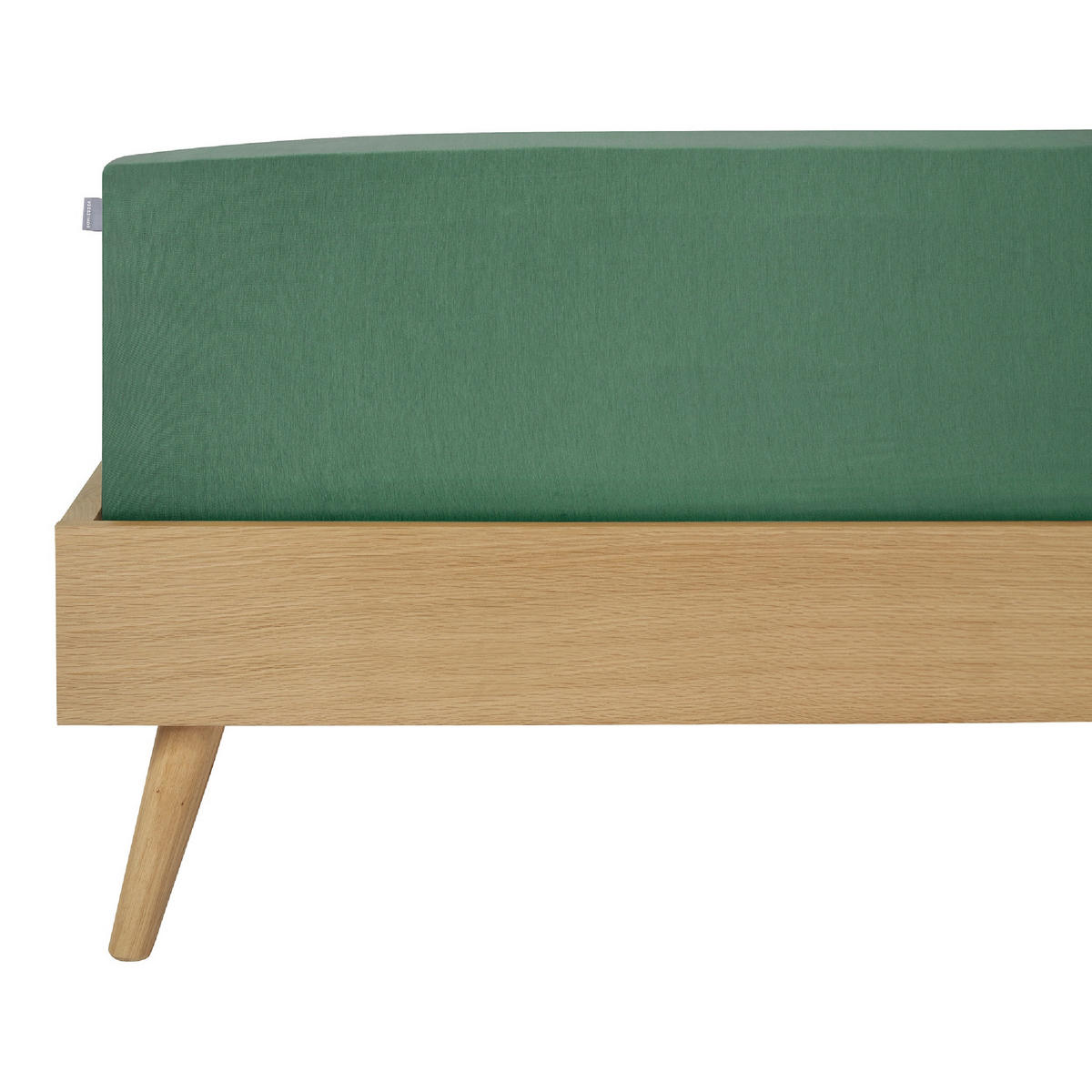 BOXSPRING-SPANNLEINTUCH 100/200 cm  - Dunkelgrün, Basics, Textil (100/200cm)