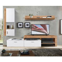 REGAL ZA DNEVNI BORAVAK bela   - boja aluminijuma/bela, Moderno, plastika (250/190/40cm) - Carryhome