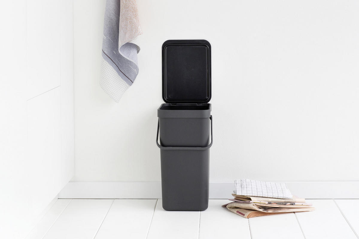 ABFALLEIMER SORT & GO 16 L  - Dunkelgrau, Basics, Kunststoff (22/40.1/27.9cm) - Brabantia