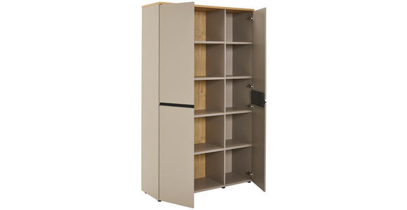 AKTENSCHRANK 120/197/40 cm - Eichefarben/Grau, MODERN, Holzwerkstoff (120/197/40cm) - Novel