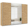 SCHWEBETÜRENSCHRANK  in Eiche Artisan  - Alufarben/Eiche Artisan, KONVENTIONELL, Glas/Holzwerkstoff (315/210/62cm) - Xora