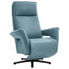 RELAXSESSEL in Leder Blau  - Blau/Schwarz, Design, Leder/Metall (83/112/87-174cm) - Valdera