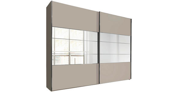 SCHWEBETÜRENSCHRANK  in Champagner  - Chromfarben/Champagner, KONVENTIONELL, Holzwerkstoff (300/236/67cm) - Voleo