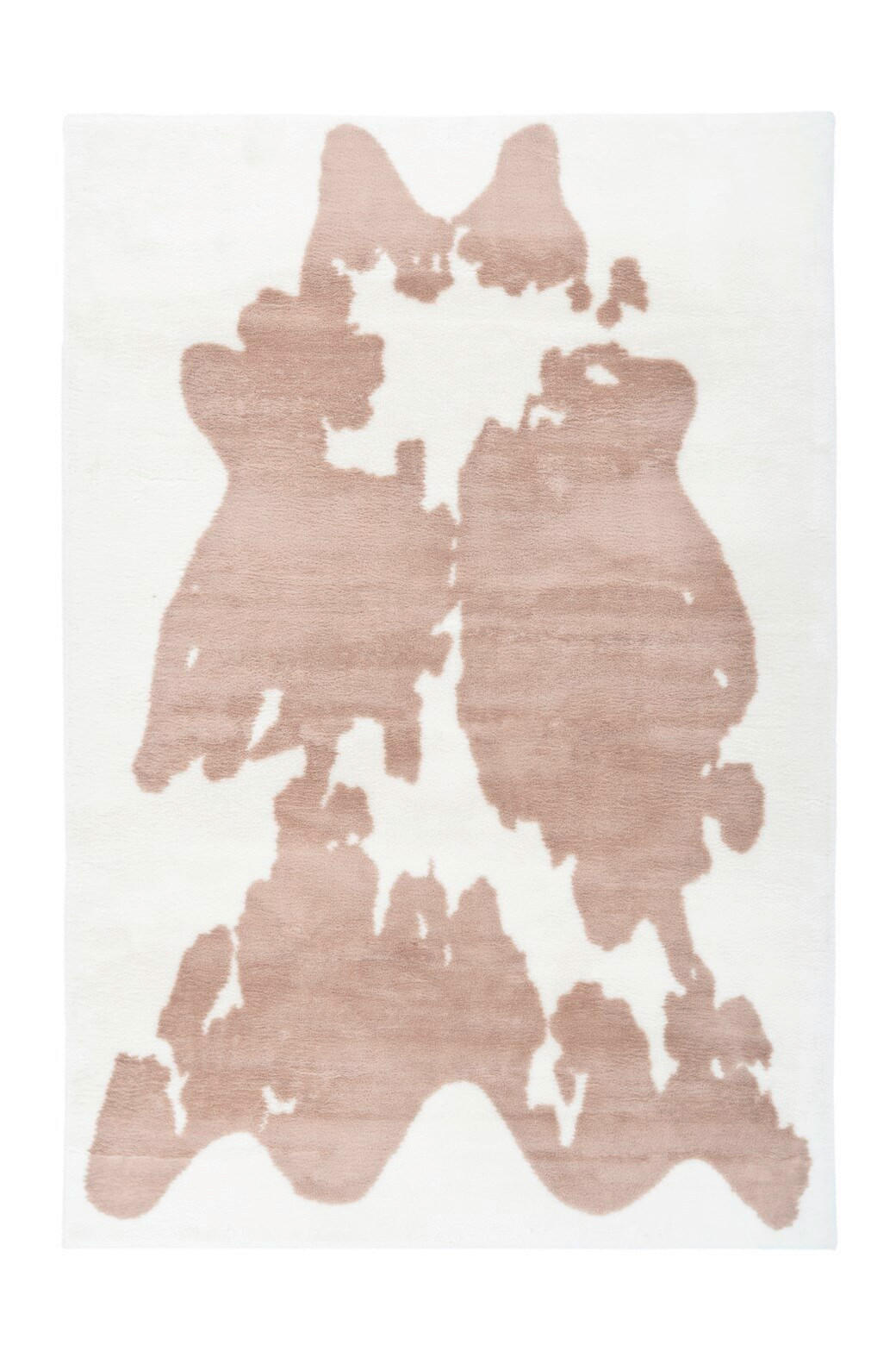 HOCHFLORTEPPICH 120/160 cm Rabbit Animal Taupe / Weiß Weiß, Taupe  - Taupe/Weiß, KONVENTIONELL, Textil (120/160cm)