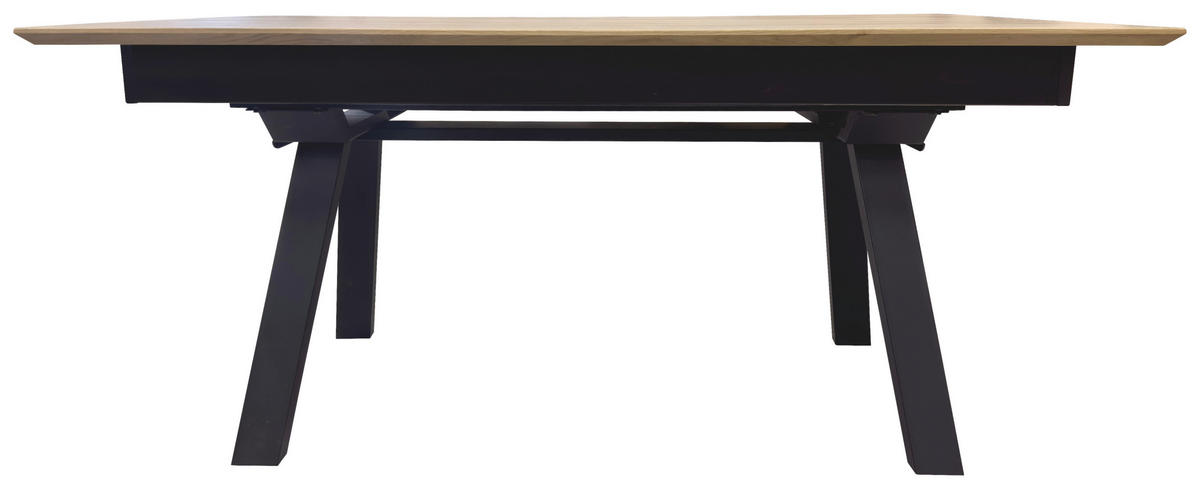 ESSTISCH in Holz 200/100/75 cm  - Schwarz/Braun, Natur, Holz/Metall (200/100/75cm) - Livetastic