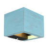 LED-WANDLEUCHTE 13.2/11.3/9.8 cm   - Blau/Schwarz, Design, Holzwerkstoff/Metall (13.2/11.3/9.8cm) - Globo