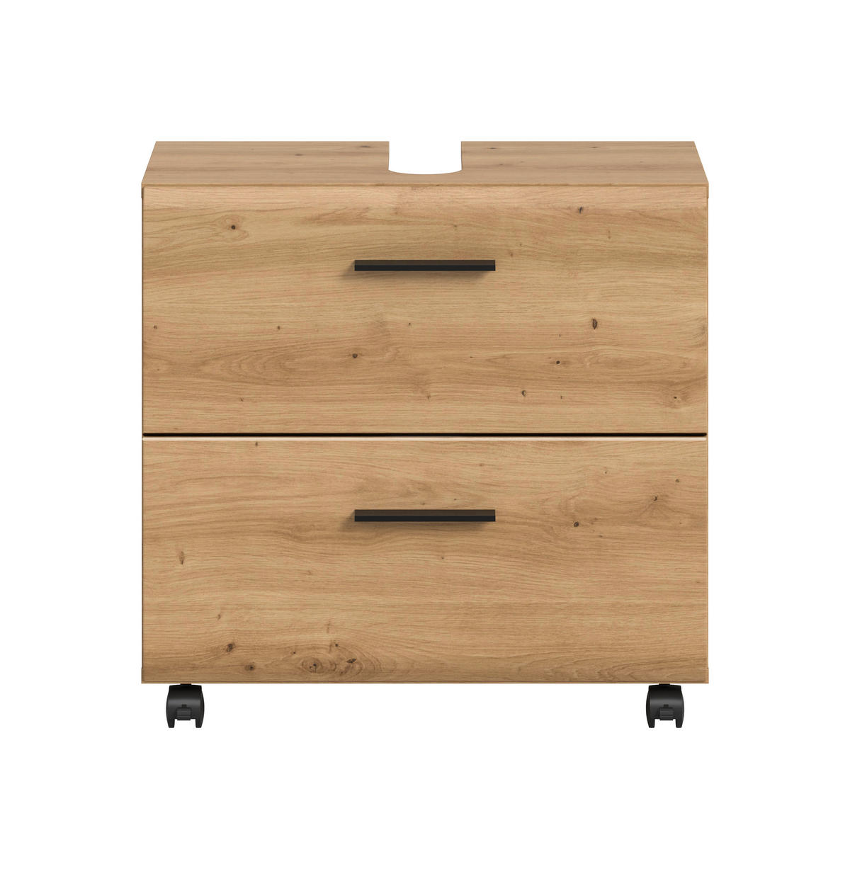 WASCHBECKENUNTERSCHRANK 60/58/30 cm  - Schwarz/Eiche Artisan, Trend, Holzwerkstoff/Kunststoff (60/58/30cm) - MID.YOU