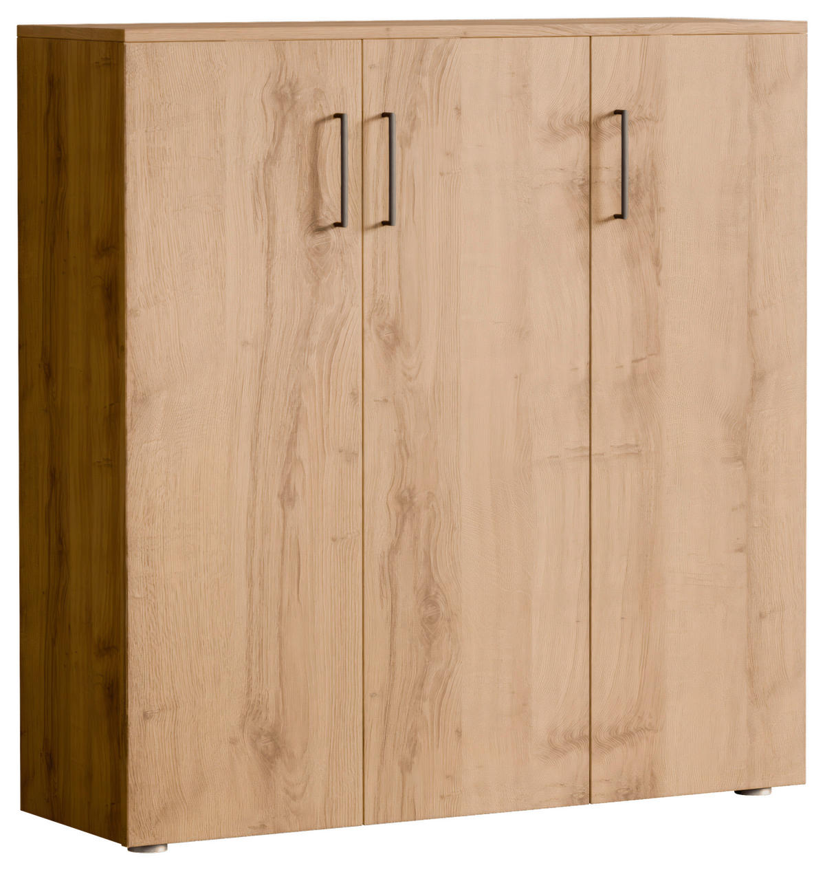 SCHUHSCHRANK Eichefarben  - Eichefarben/Silberfarben, Basics, Holzwerkstoff/Kunststoff (120/120/38cm) - Moderano