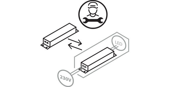 LED-DECKENLEUCHTE 55/7,5 cm - Opal/Weiß, Design, Kunststoff/Metall (55/7,5cm) - Novel