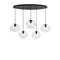 HÄNGELEUCHTE 119,5/78,5/150 cm  - Transparent/Schwarz, Trend, Glas/Metall (119,5/78,5/150cm)