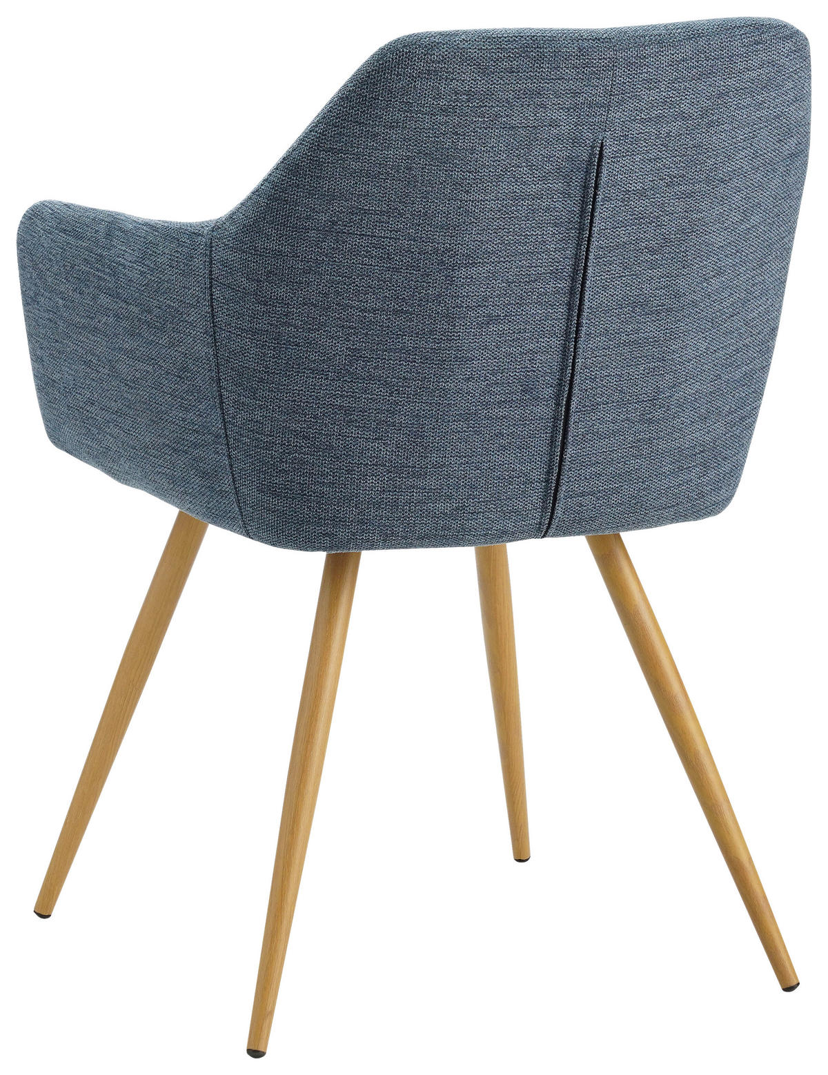 ARMLEHNSTUHL  in Eisen Mikrofaser  - Blau/Naturfarben, MODERN, Textil/Metall (56/81,5/63cm) - MID.YOU