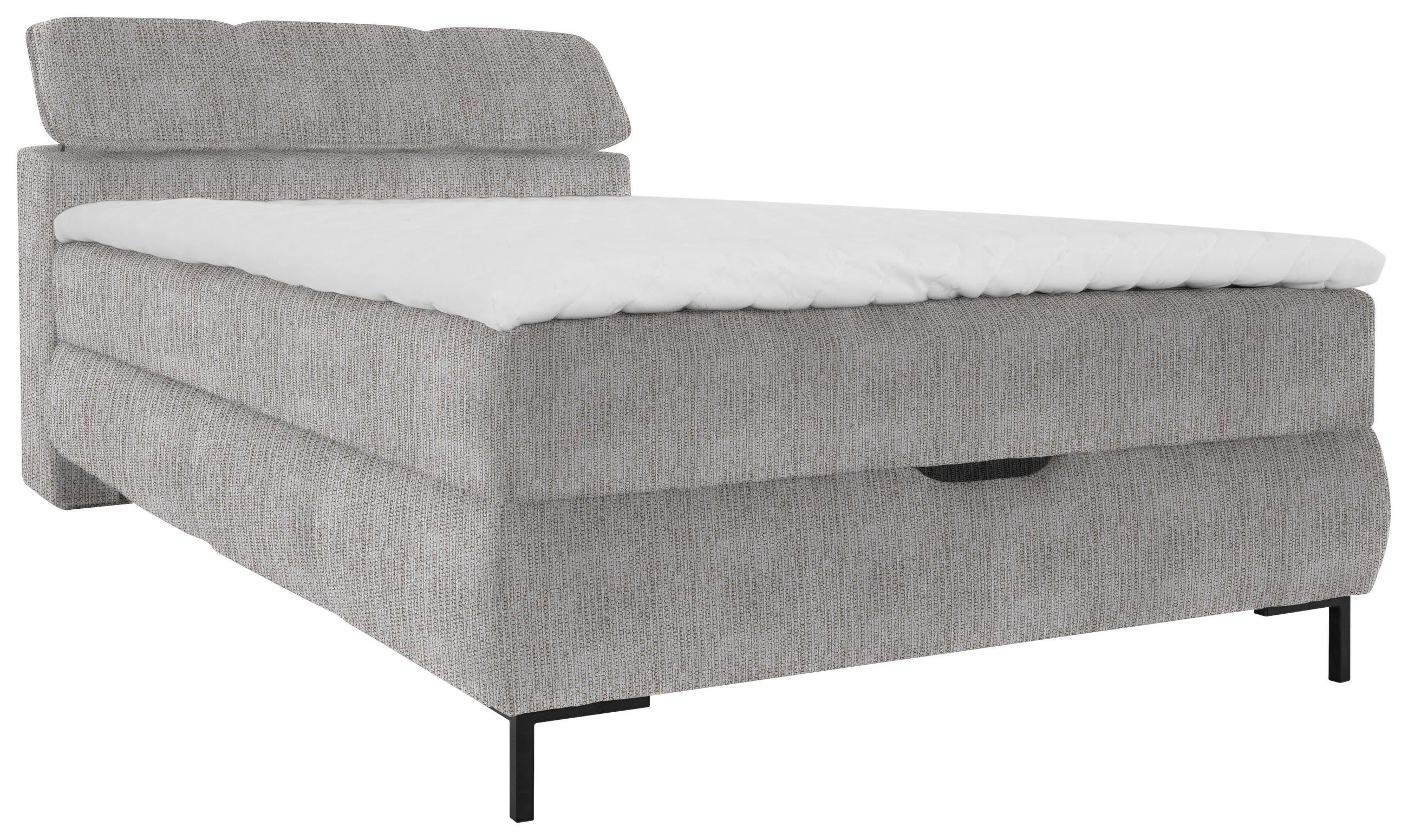 BOXBETT 120/200 cm  in Taupe  - Taupe/Schwarz, Konventionell, Holz/Holzwerkstoff (120/200cm) - Xora