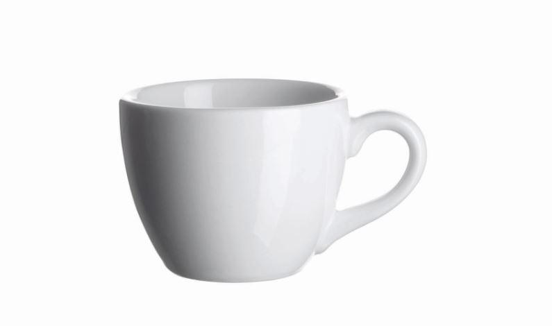 TASSE UND UNTERTASSE COLOMBIA 80 ml - Weiß, Basics, Keramik - Mäser