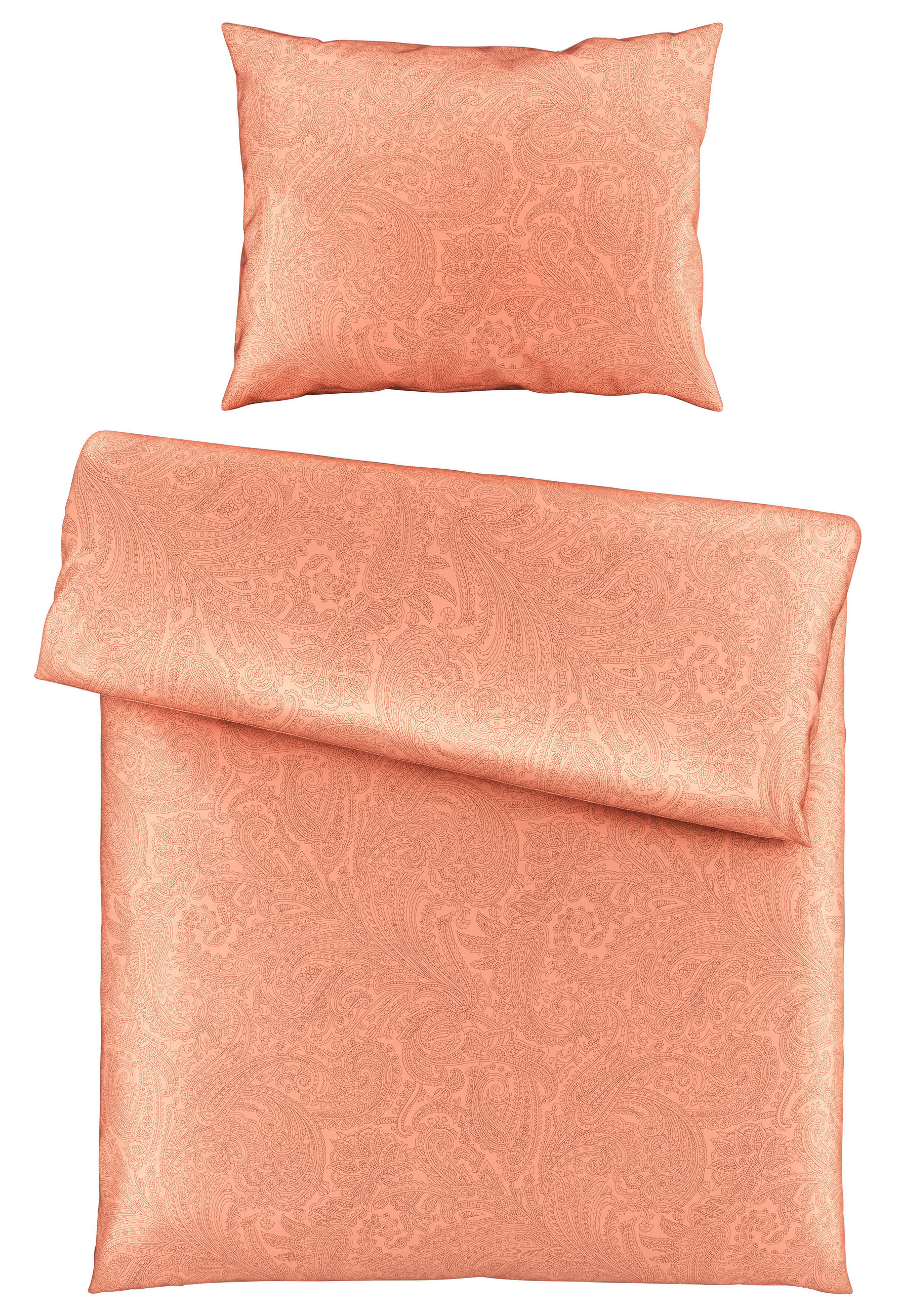POSTEĽNÁ BIELIZEŇ, satén, oranžová, 140/200 cm - oranžová, Konventionell, textil (140/200cm) - Bio:Vio