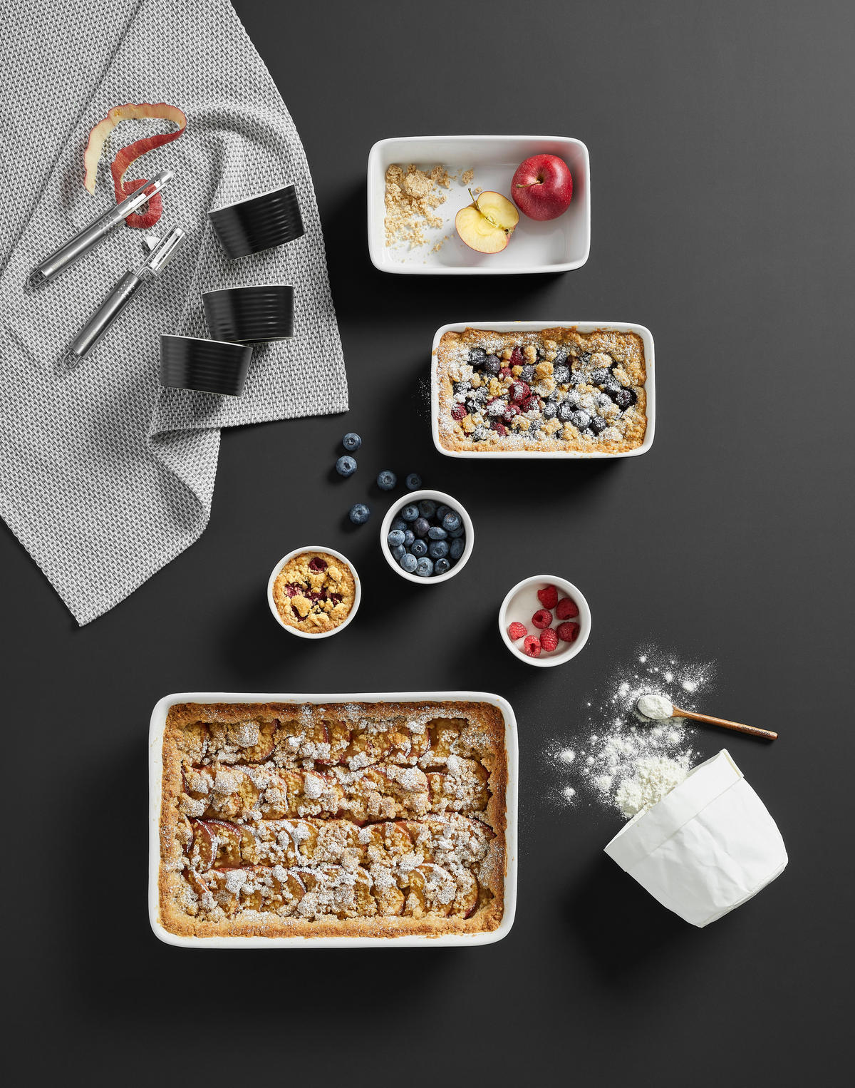 Set Vase Pentru Cuptor  9 piese  - alb/negru, Basics, ceramică - Homeware Profession.