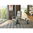 RELAXSESSEL in Leder Greige  - Greige/Schwarz, Design, Leder/Metall (76/110/86cm) - Dieter Knoll