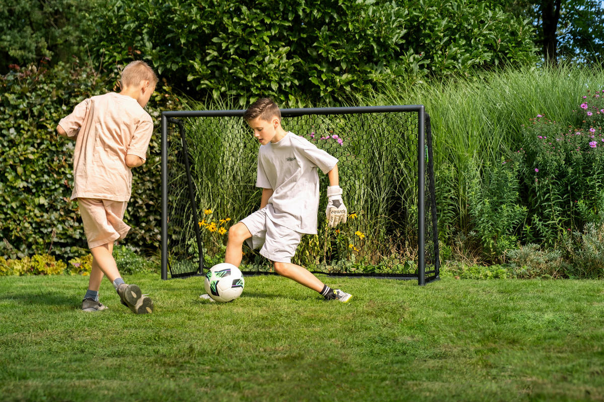 FUSSBALLTOR  - Schwarz, Konventionell, Kunststoff/Metall (180/120/80cm) - EXIT Toys