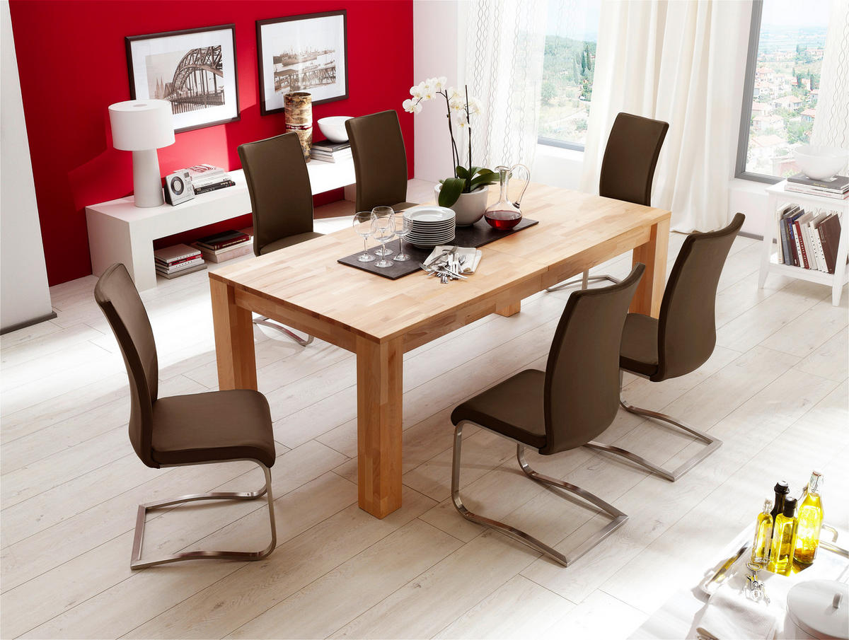 SCHWINGSTUHL  in Edelstahl Echtleder  - Edelstahlfarben/Braun, Design, Leder/Metall (43/103/52cm) - Livetastic
