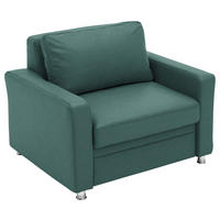 SCHLAFSESSEL  in Chenille Opal  - Opal/Alufarben, KONVENTIONELL, Textil/Metall (106/90/100cm) - Beldomo Style