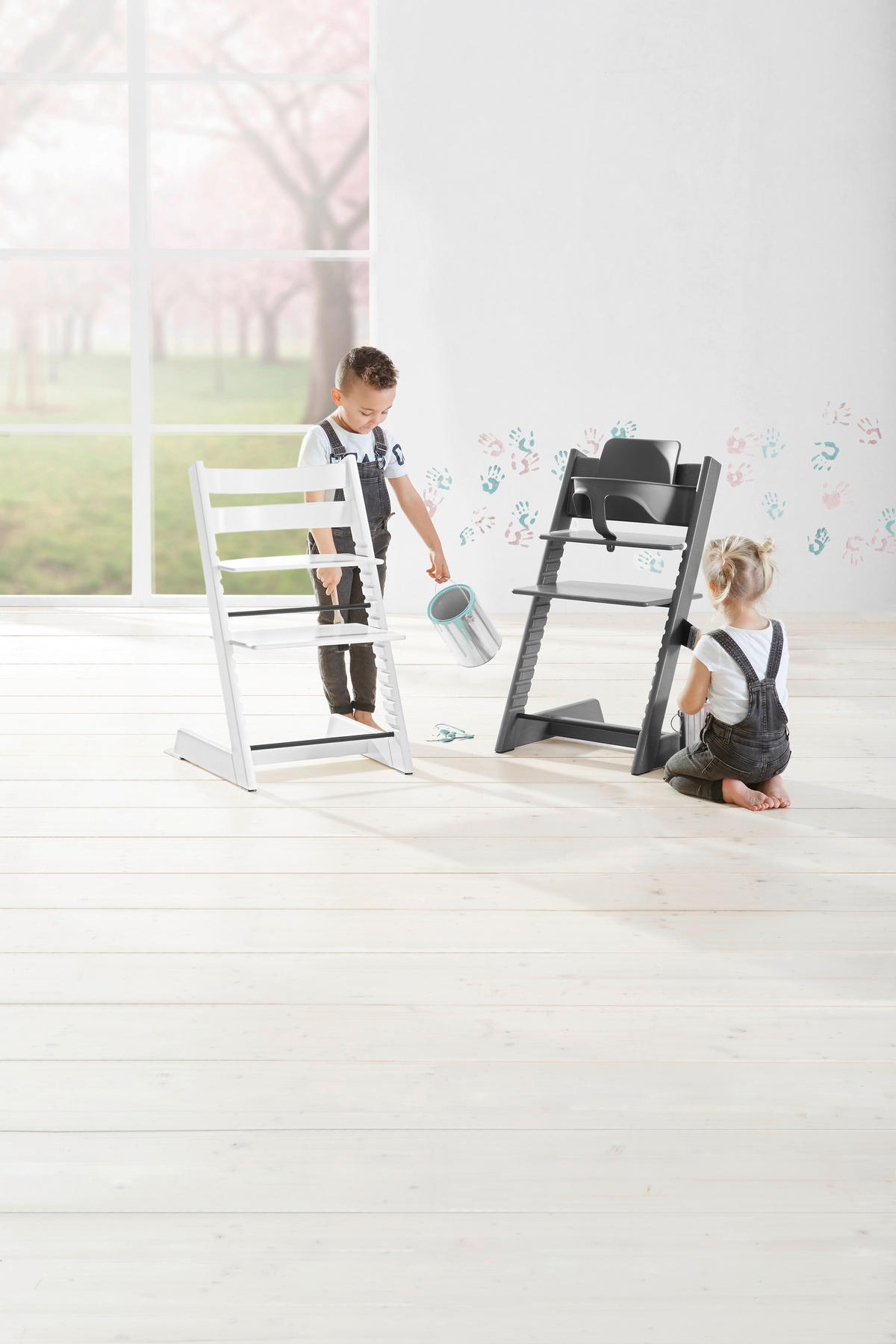 HOCHSTUHL-SET Tripp Trapp Bundles  - Weiss, Basics, Holz (87/65/46cm) - Stokke