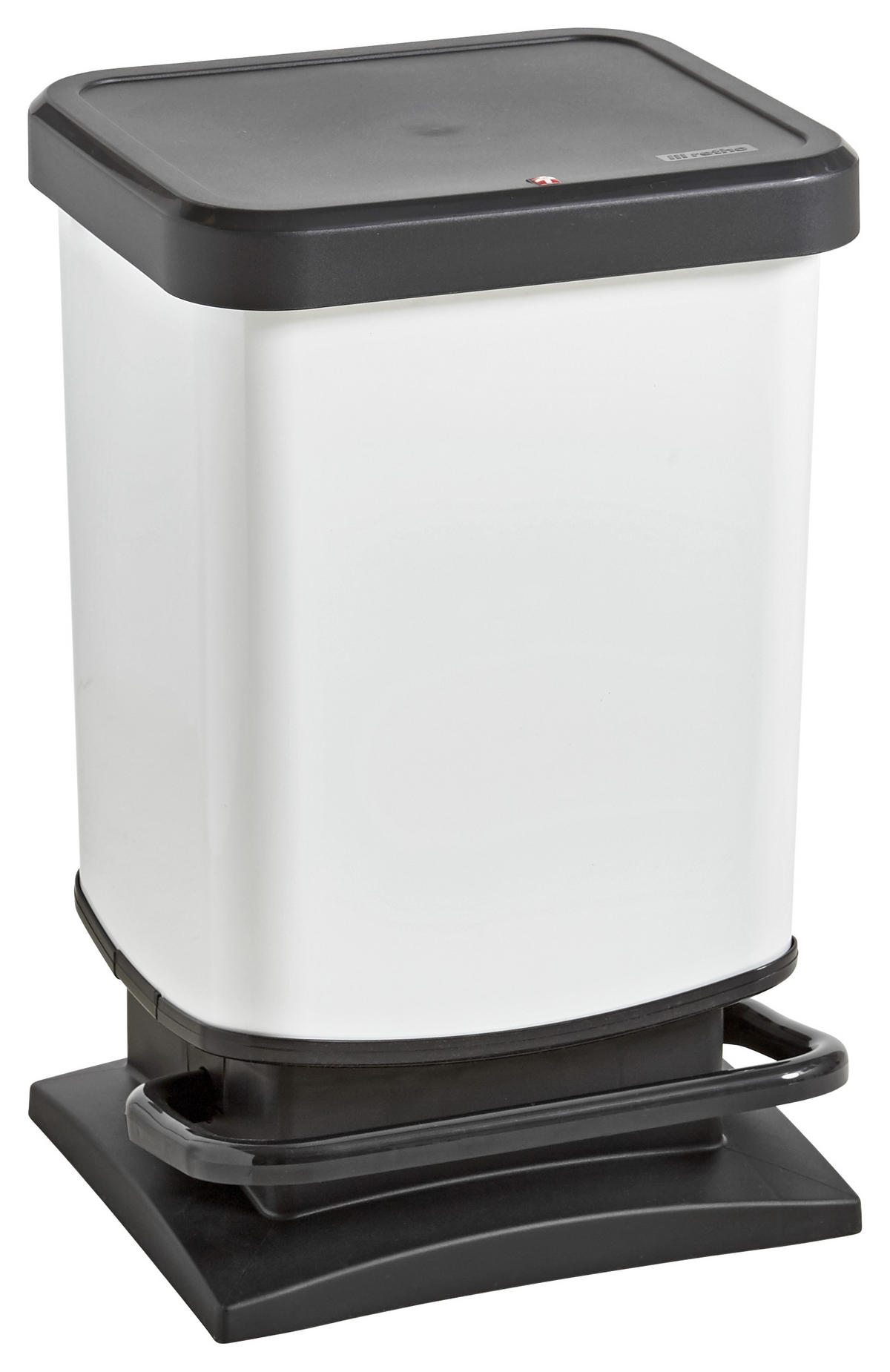 ODPADKOVÝ KÔŠ  20 l - čierna/biela, Konventionell, plast (29,3/26,6/45,7cm) - Rotho