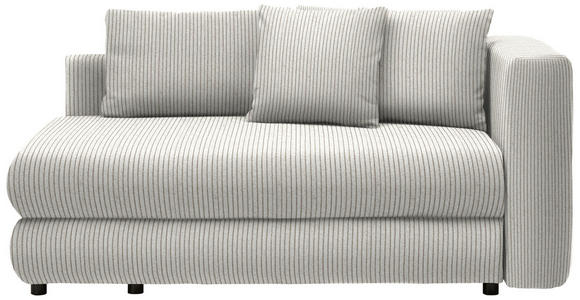 RÉCAMIERE in Cord Weiß - Schwarz/Weiß, Design, Kunststoff/Textil (171/71-88/93cm) - Cantus