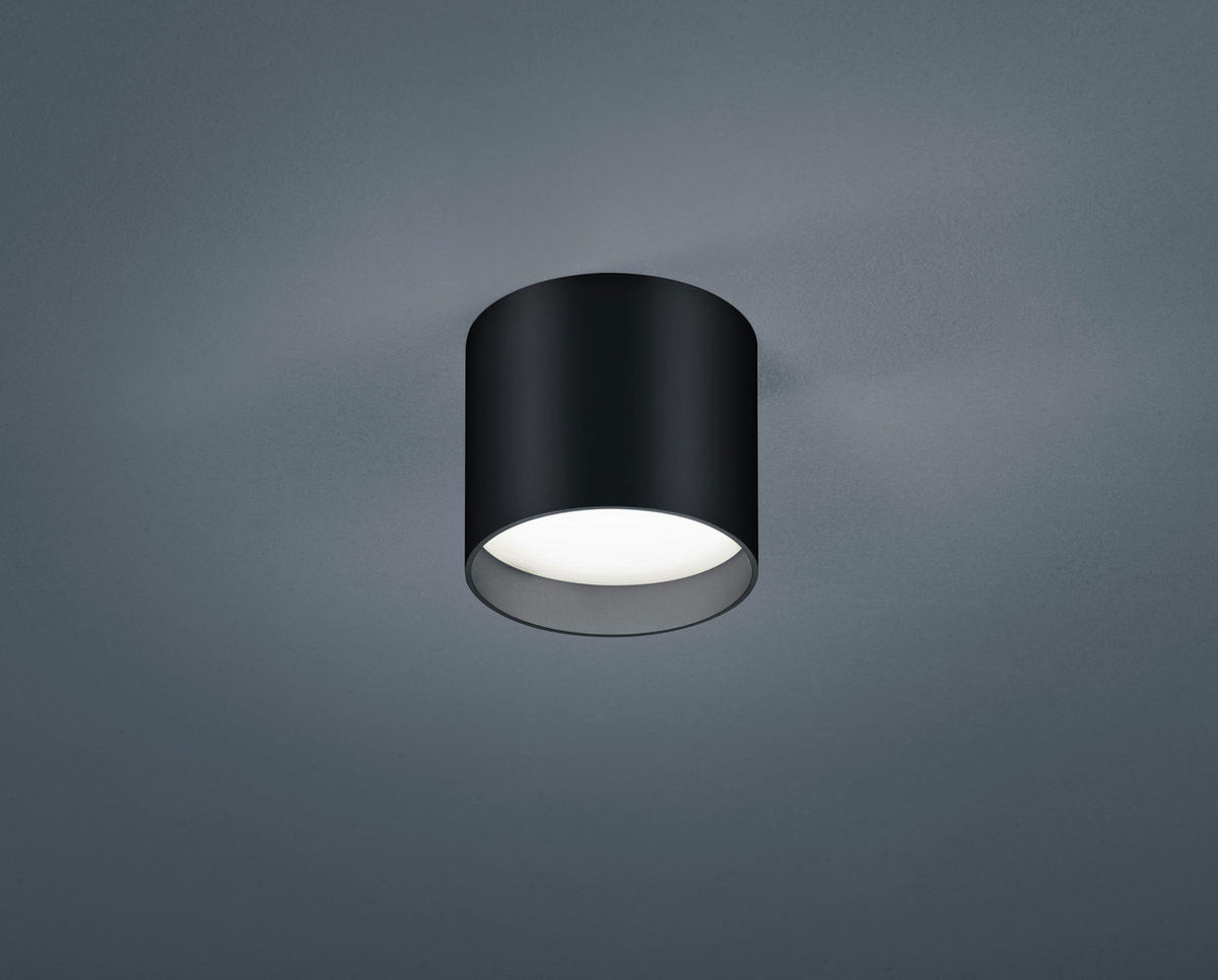 LED-DECKENLEUCHTE 10/8,5 cm   - Schwarz, Design, Glas/Metall (10/8,5cm) - Helestra