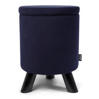 TABURE, les, tekstil, leseni material modra  - modra, Basics, tekstil/leseni material (28/40cm) - Ambia Home
