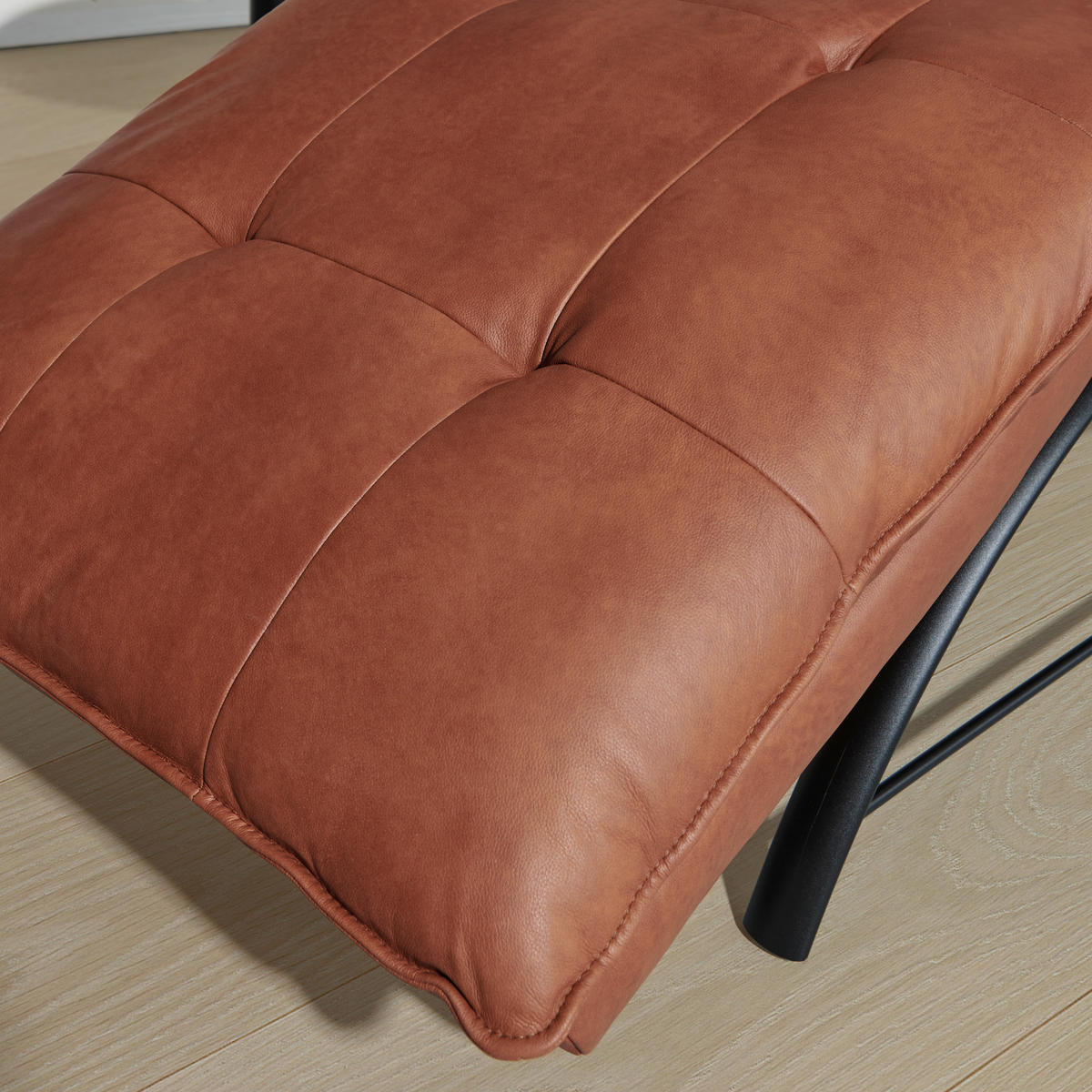 HEVERŐ bőr konyak  - fekete/konyak, Design, bőr/fém (75/110/190cm) - Chilliano