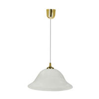 PENDELLEUCHTE 25/25/70 cm  - Goldfarben/Alabasterfarben, KONVENTIONELL, Metall (25/25/70cm)