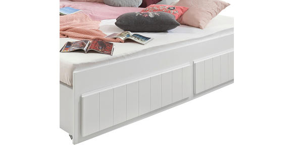 AUSZIEHBETT 180/200 cm in Weiß - Weiß, KONVENTIONELL, Holz/Holzwerkstoff (180/200cm) - Carryhome