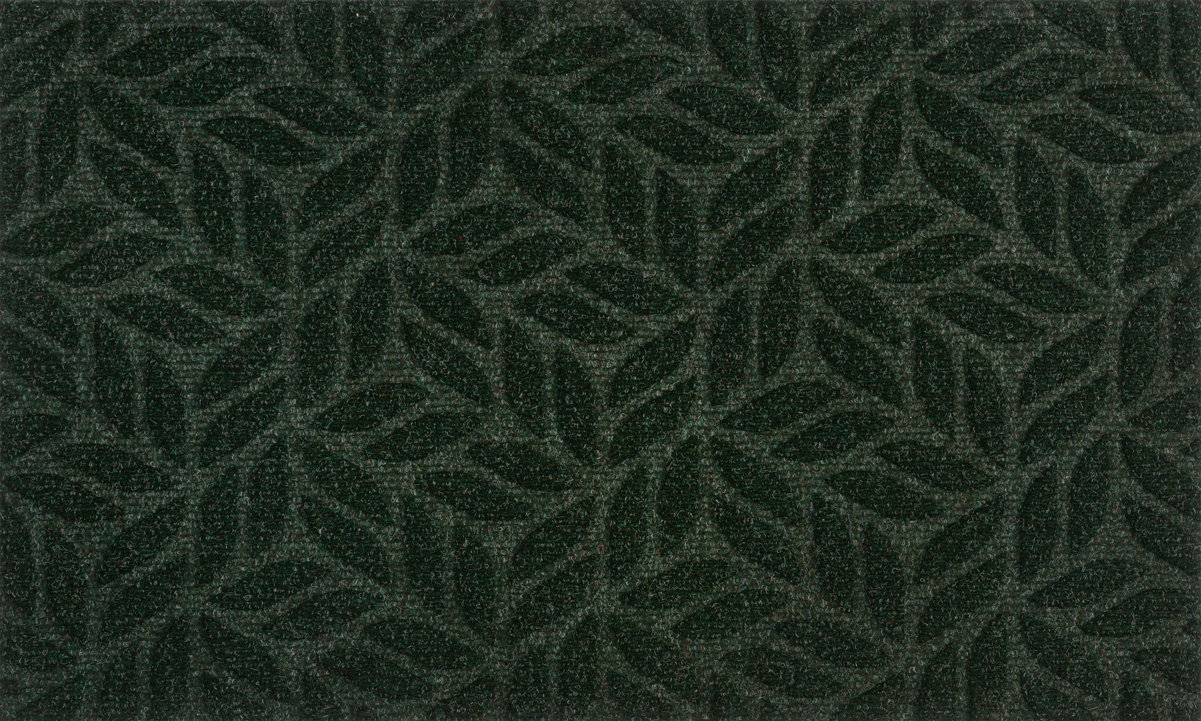 FUßMATTE 45/75 cm Leaves midnight green  - Grün, KONVENTIONELL, Kunststoff/Textil (45/75cm) - wash+dry