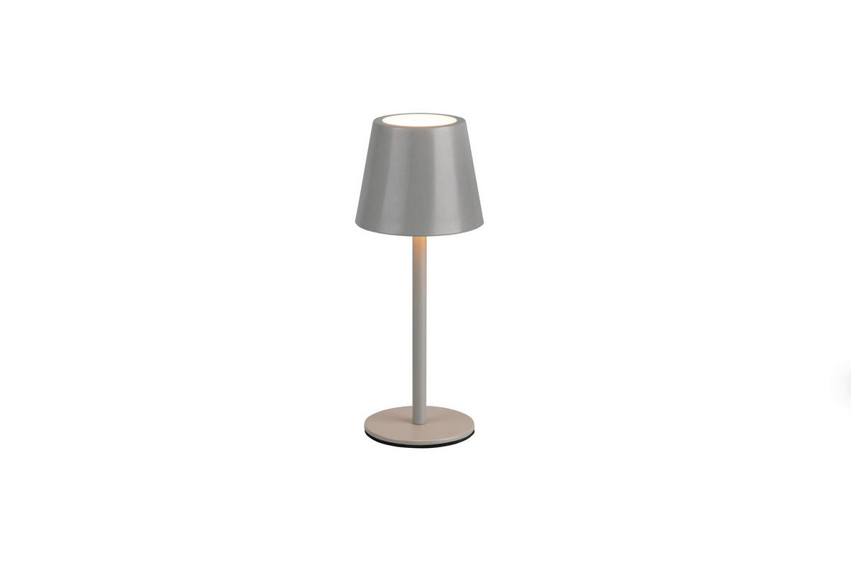 AKKU-TISCHLEUCHTE Diaz 8,5/21 cm  - Grau, Design, Metall (8,5/21cm)