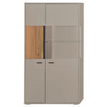 HIGHBOARD in 83,3/154,1/37,4 cm - Anthrazit/Eschefarben, KONVENTIONELL, Glas/Holzwerkstoff (83,3/154,1/37,4cm) - Hom`in