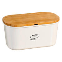 POSODA ZA KRUH   37/21/18.2 cm           - bela/naravne barve, Basics, umetna masa/les (37/21/18.2cm) - Kesper