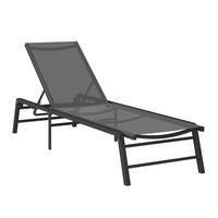 TRONOŽNA LEŽALJKA  antracit  metal, tekstil      - antracit, Design, metal/tekstil (60/31/94/194cm) - Ambia Garden