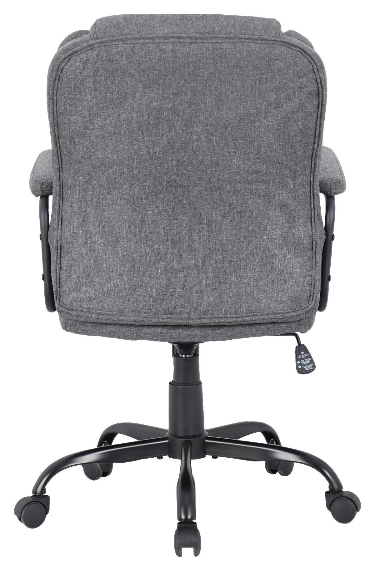 CHEFSESSEL Webstoff Grau, Schwarz Hochglanz  - Schwarz Hochglanz/Schwarz, MODERN, Textil/Metall (57/109/67cm) - MID.YOU