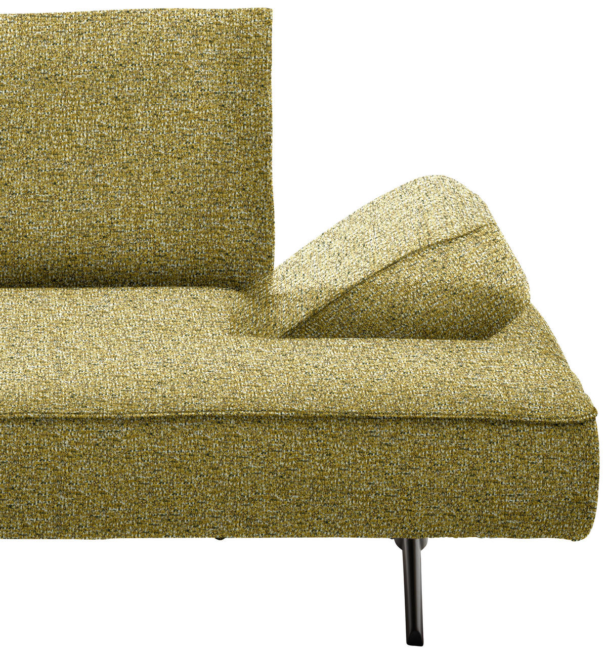 ECKSOFA Chenille Grün, Goldfarben  - Goldfarben/Schwarz, Design, Holz/Textil (240/132cm) - Koinor