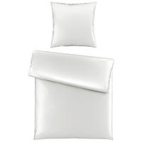 BETTWÄSCHE 2-teilig NIGIRI Satin 135/200 cm  - Weiß, Basics, Textil (135/200cm) - Bio:Vio