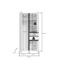 DREHTÜRENSCHRANK in Weiß  - Weiß, MODERN, Holzwerkstoff (100/194/56cm) - Livetastic