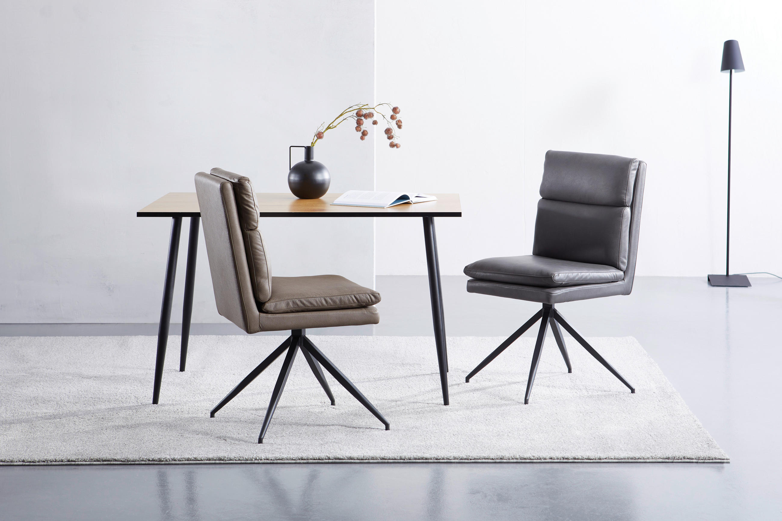 STUHL - Schwarz/Grau, LIFESTYLE, Holz/Textil (45/83/49cm) - Livetastic