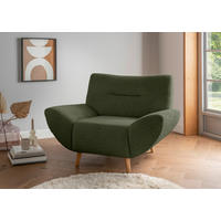 SESSEL in Bouclé Waldgrün  - Waldgrün/Wildeiche, KONVENTIONELL, Holz/Textil (111/81/90cm) - MID.YOU