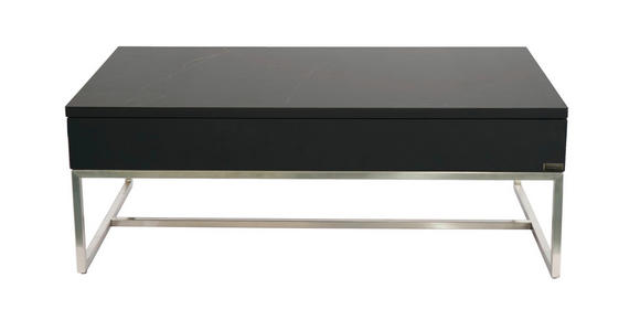 COUCHTISCH 110/59/40 cm rechteckig Anthrazit, Schwarz, Edelstahlfarben - Edelstahlfarben/Anthrazit, Design, Keramik/Holzwerkstoff (110/59/40cm) - Dieter Knoll