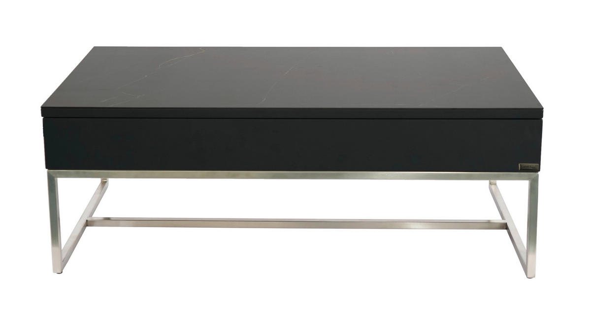 KONFERENČNÝ STOLÍK, antracitová, čierna, farba ušľachtilej ocele, kov, keramika, kompozitné drevo, 110/59/40 cm - čierna/farba ušľachtilej ocele, Design, kov/kompozitné drevo (110/59/40cm) - Dieter Knoll