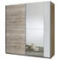 SCHWEBETÜRENSCHRANK 2-türig Eichefarben, Weiß - Eichefarben/Alufarben, MODERN, Holzwerkstoff/Metall (180/198/64cm) - Carryhome SCHWEBETÜRENSCHRANK 2-türig Eichefarben, Weiß - Eichefarben/Alufarben, MODERN, Holzwerkstoff/Metall (180/198/64cm) - Carryhome