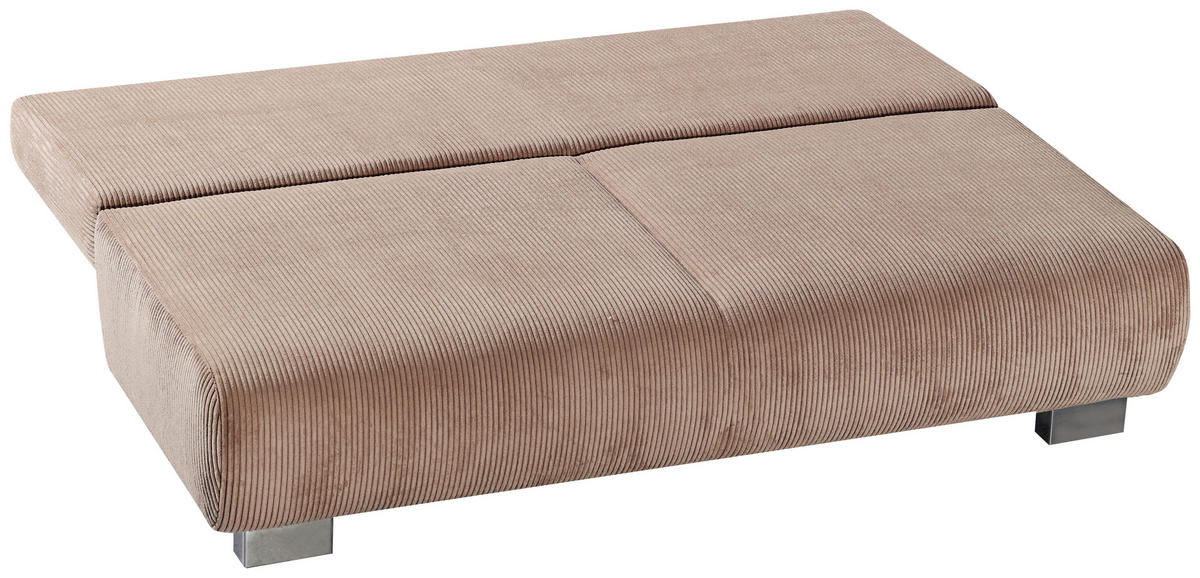 SCHLAFSOFA Cord Rosa  - Rosa, KONVENTIONELL, Textil/Metall (196/89/94cm) - Novel