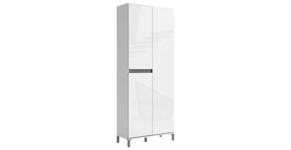 GARDEROBENSCHRANK  in 80/200/34 cm  - Anthrazit/Weiß, Design, Holzwerkstoff/Kunststoff (80/200/34cm) - Xora