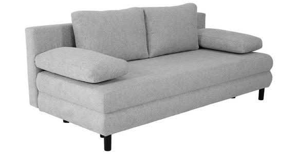 SCHLAFSOFA Lia in Webstoff Hellgrau  - Hellgrau/Schwarz, Design, Textil/Metall (197/84/92,5cm) - Hom`in